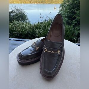 Sam Edelman Brown Loafers with Gold Accent